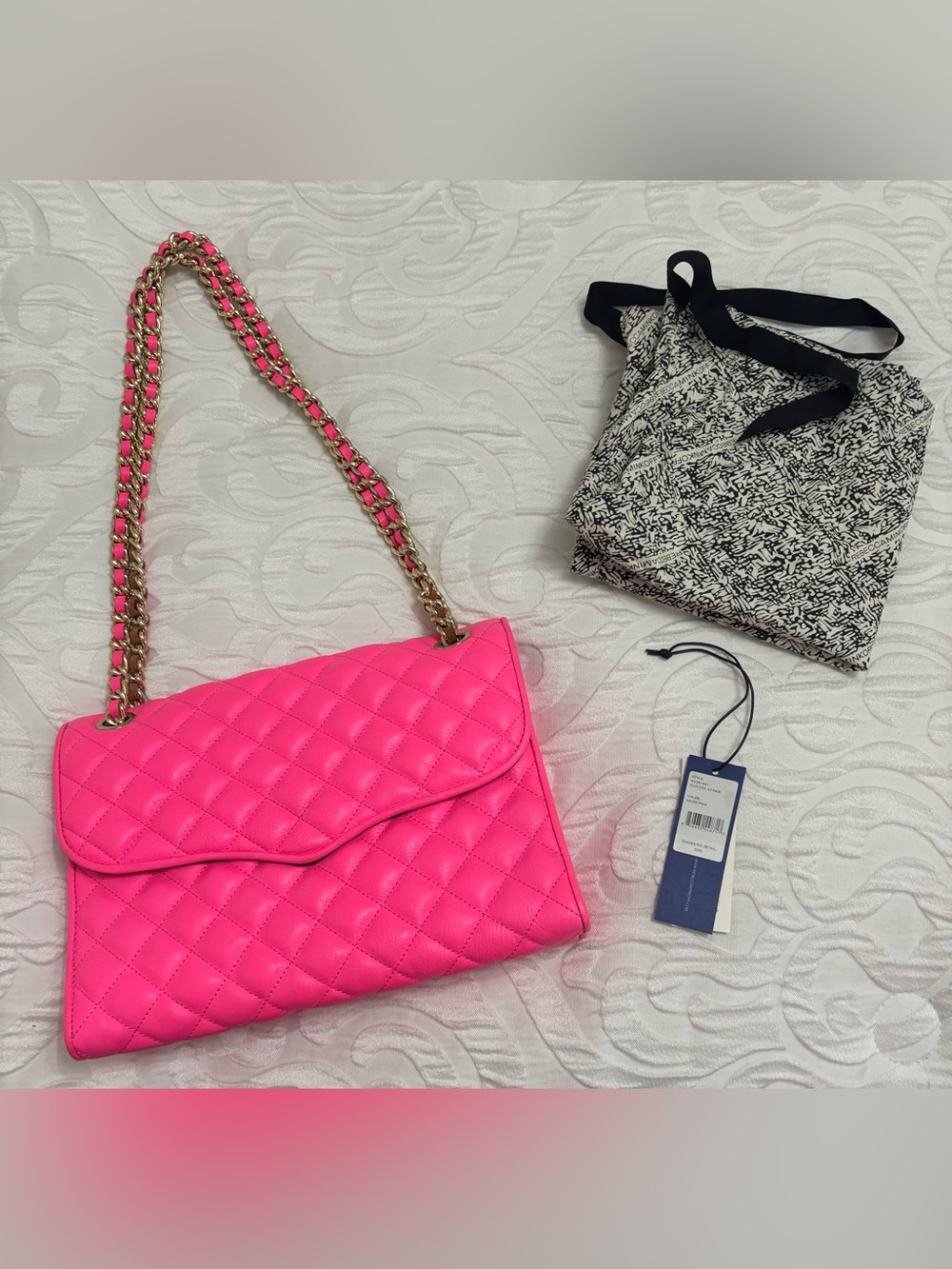 EUC Rebecca Minkoff Limited Edition Quilted Affair Bag in Neon Pink (Large Size)